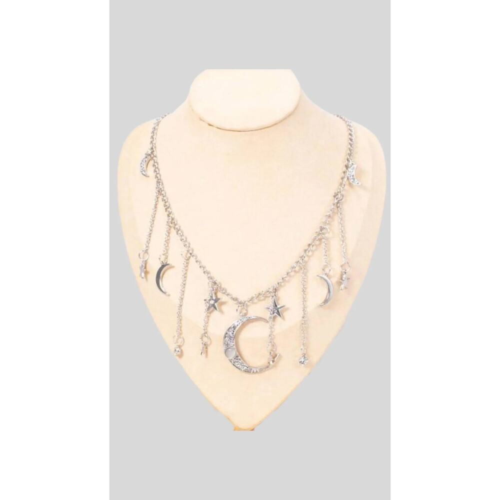 Moon & Star Pendant Necklace